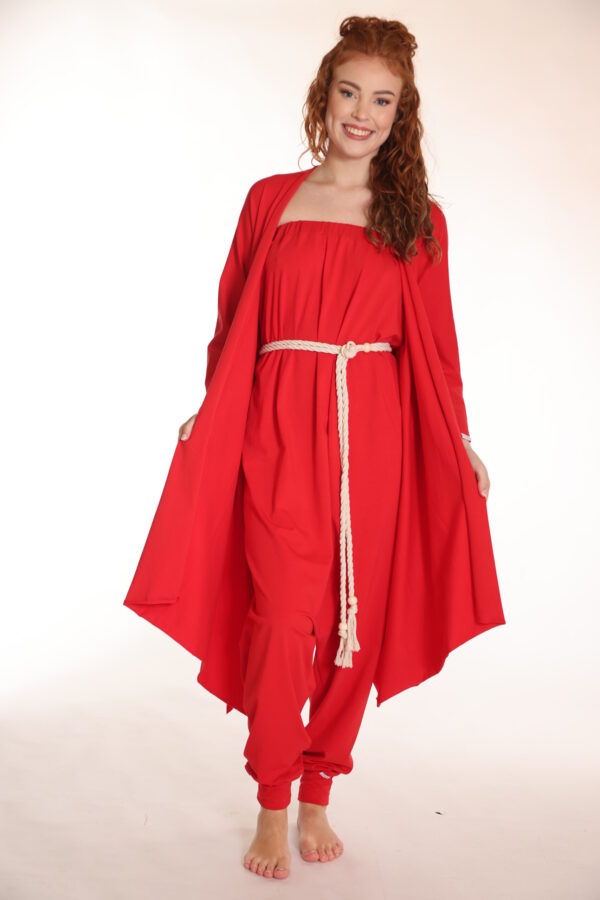 Touch – Luchtig organic vest voor vrouwen - Rood - Afbeelding 2