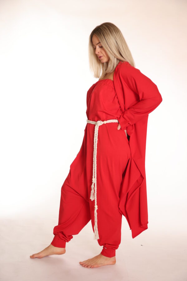 Touch – Luchtig organic vest voor vrouwen - Rood - Afbeelding 3
