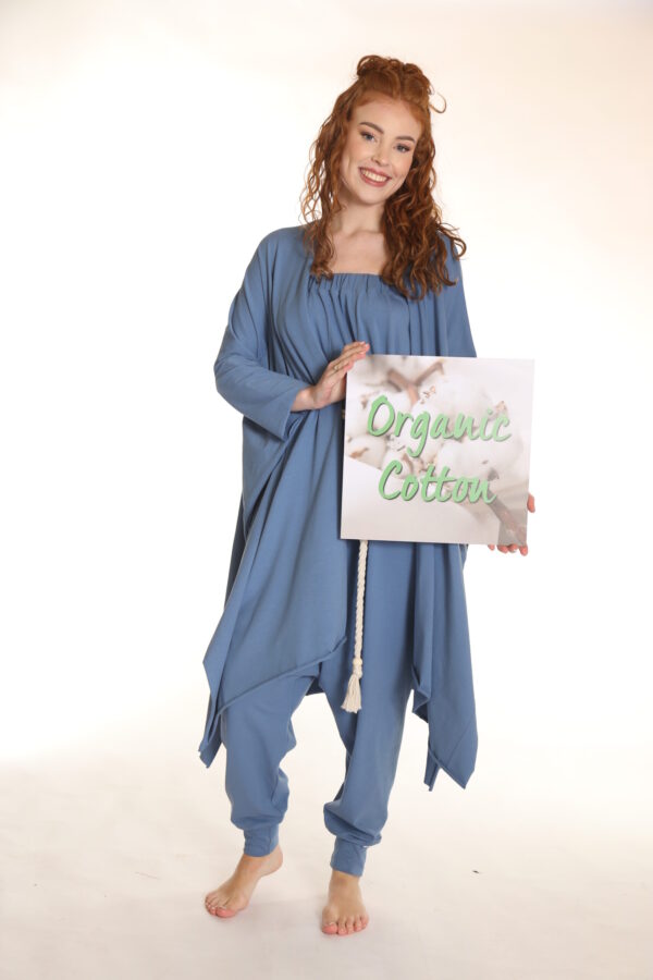 Touch – Luchtig organic vest voor vrouwen - Blauw - Afbeelding 2