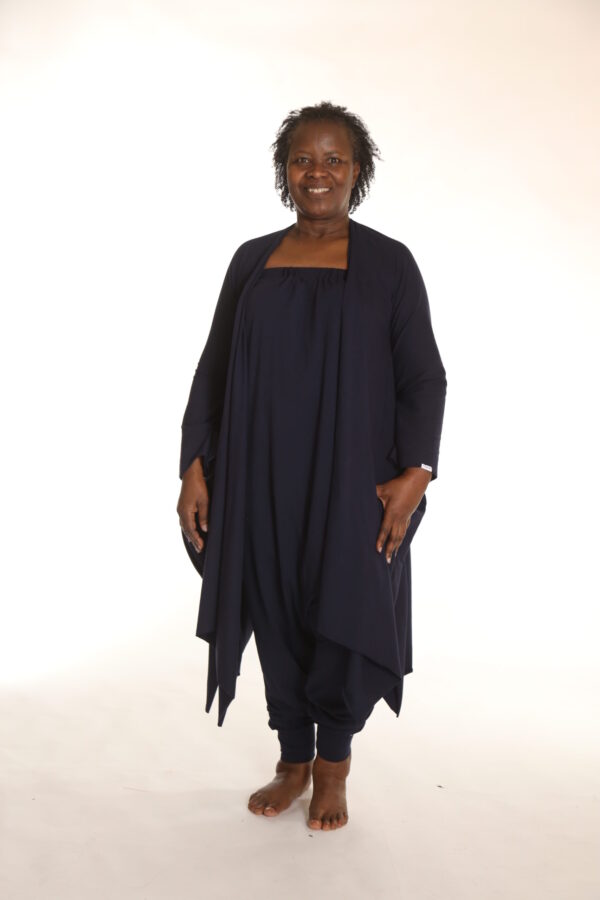 Touch – Luchtig organic vest voor vrouwen - Indigo - Afbeelding 4